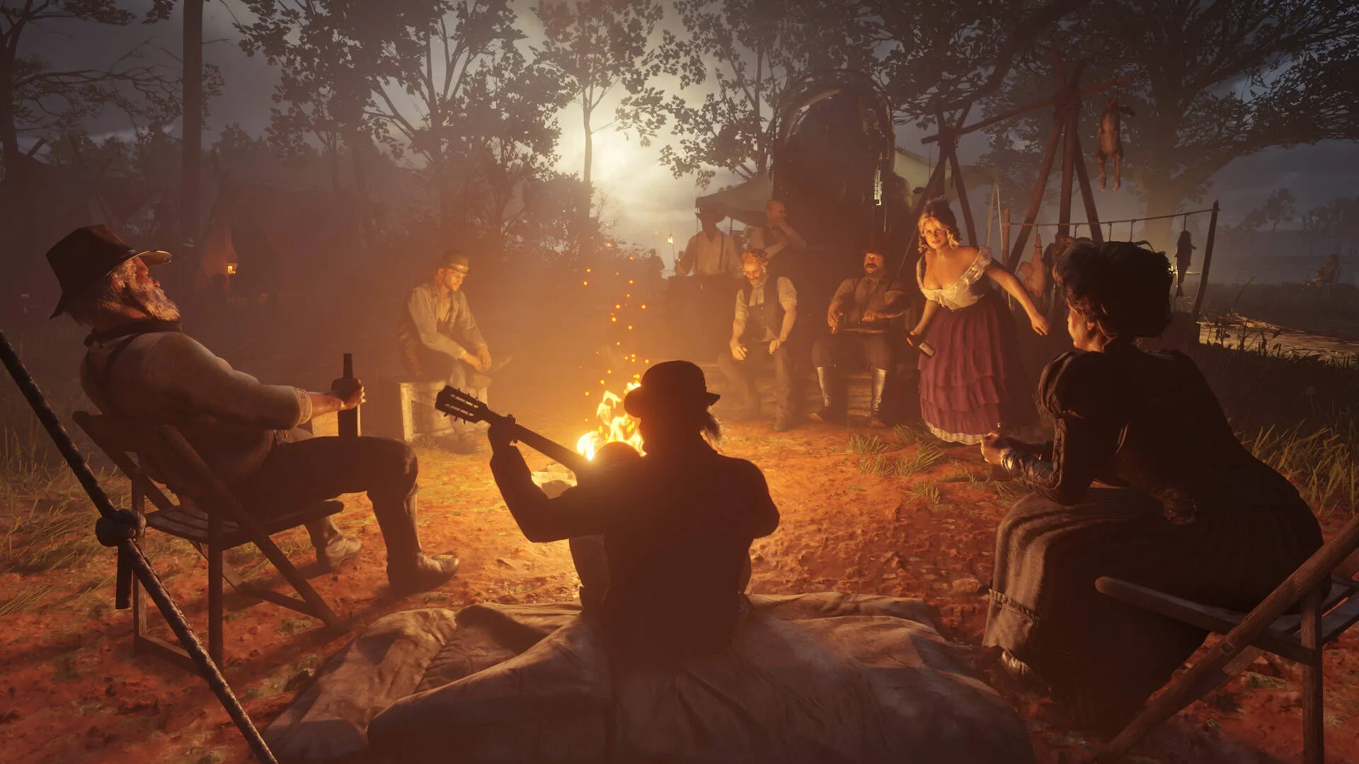 RDR2 singalong scene
